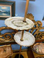 Mid Century Tension Pole Plant Stand Table