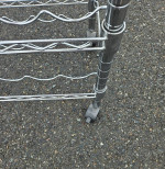 Industrial Wooden Rolling Bar Cart Kitchen Island Table