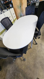 72x36" White Laminate Office Conference Table