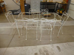 Wrought Iron Table with Six Chairs