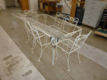 Wrought Iron Table with Six Chairs