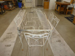 Wrought Iron Table with Six Chairs