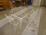 Wrought Iron Table with Six Chairs