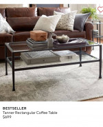 Glass & Iron Coffee Table