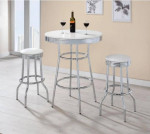 3 PCS Round Bar Table retro design Chrome And Glossy -avail in 2 color