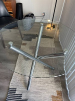 Glass dining table