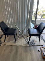 Glass dining table
