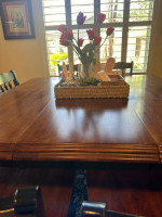 Farmhouse counter height Table & 8 counterheight chairs