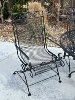 Woodard Dining Set (4) High Back Coil Spring Chairs + Table Set!