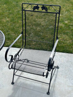 Woodard Dining Set (4) High Back Coil Spring Chairs + Table Set!