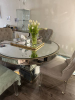 Z Gallery, dining room mirrored table