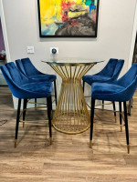 High Top Dining Table and Chairs Set