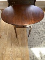 1920s Hepplewhite Drop Sides Table Inlaid Wood with Drawer