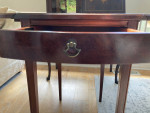 1920s Hepplewhite Drop Sides Table Inlaid Wood with Drawer