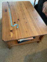 Ethan Allen Coffee Table, Broyhill Bench and End Table