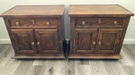 2 Century Nightstand Side Table Set Solid Wood Furniture of Distinction Dark Woo