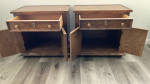 2 Century Nightstand Side Table Set Solid Wood Furniture of Distinction Dark Woo