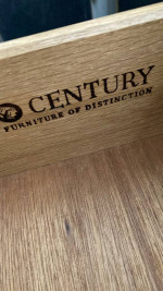 2 Century Nightstand Side Table Set Solid Wood Furniture of Distinction Dark Woo