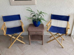 Faux Brown Wicker Patio Table