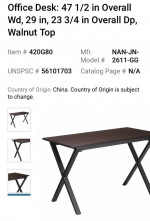 Table For Sale- still in the box brand new!