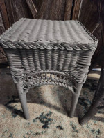 2 super cute set wicker chair and table