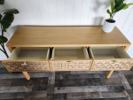 LIKE NEW - Unique Entry Table / Console Table with 3 drawer space