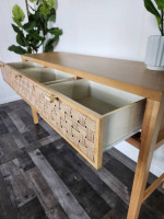 LIKE NEW - Unique Entry Table / Console Table with 3 drawer space