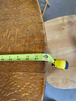 Antique 4’ Oak Pedestal Table