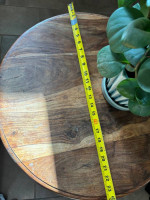Side living room table iron and wood