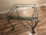 Glass top coffee table