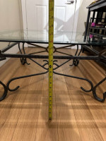 Glass top coffee table
