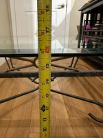 Glass top coffee table