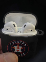 Airpods with Astros Case