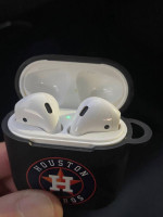 Airpods with Astros Case