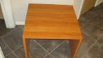 Small teak or Cherry Veneer table 23.5" by 23.5"