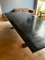Rectangular  Modern Mahogany Finish Solid wood 10’ Dining Table