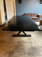 Rectangular  Modern Mahogany Finish Solid wood 10’ Dining Table