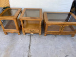 coffee table and 2 end tables