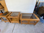 coffee table and 2 end tables