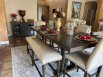 Beautiful, elegant farmhouse, pub, dining table with matching buffet