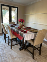 Beautiful, elegant farmhouse, pub, dining table with matching buffet