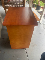 Table- wooden- with wheels (rolling)
