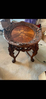 Early Victorian cherubs hand carved tea or coffee table beautiful