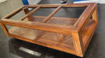 Oak Coffee Table with Glass Panes