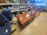 Marc Jacob's rolling coffee table with double sided cabinets & drawers
