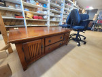 Marc Jacob's rolling coffee table with double sided cabinets & drawers