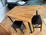 Solid real wood. Dining Table and Stools or Desk?