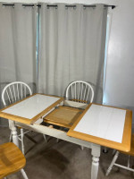 Extendable Tile Top Table & 4 Chairs