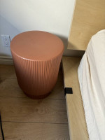 West Elm Fluted Side Table in Terracotta