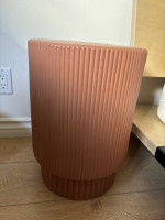 West Elm Fluted Side Table in Terracotta